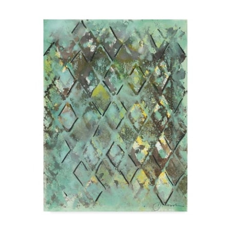 Joyce Combs 'Lattice In Green I' Canvas Art,18x24
